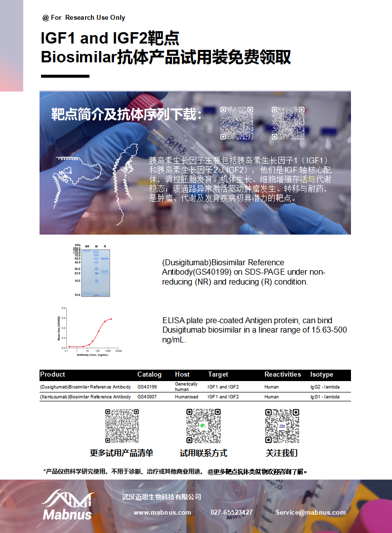 胰岛素样生长因子IGF1/IGF2 胰岛素样生长因子IGF1/IGF2