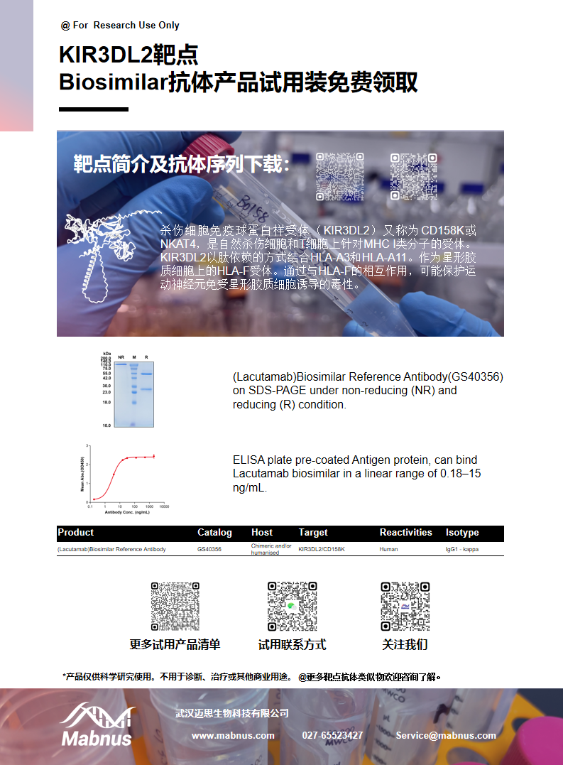 杀伤细胞免疫球蛋白样受体KIR3DL2 杀伤细胞免疫球蛋白样受体KIR3DL2
